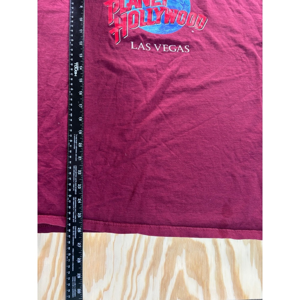 Vintage 1991 Planet Hollywood Las‎ Vegas T-Shirt Mens XL Maroon Made in USA 90s - Picture 5 of 7